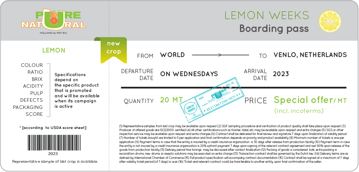 Lemon week's ticket