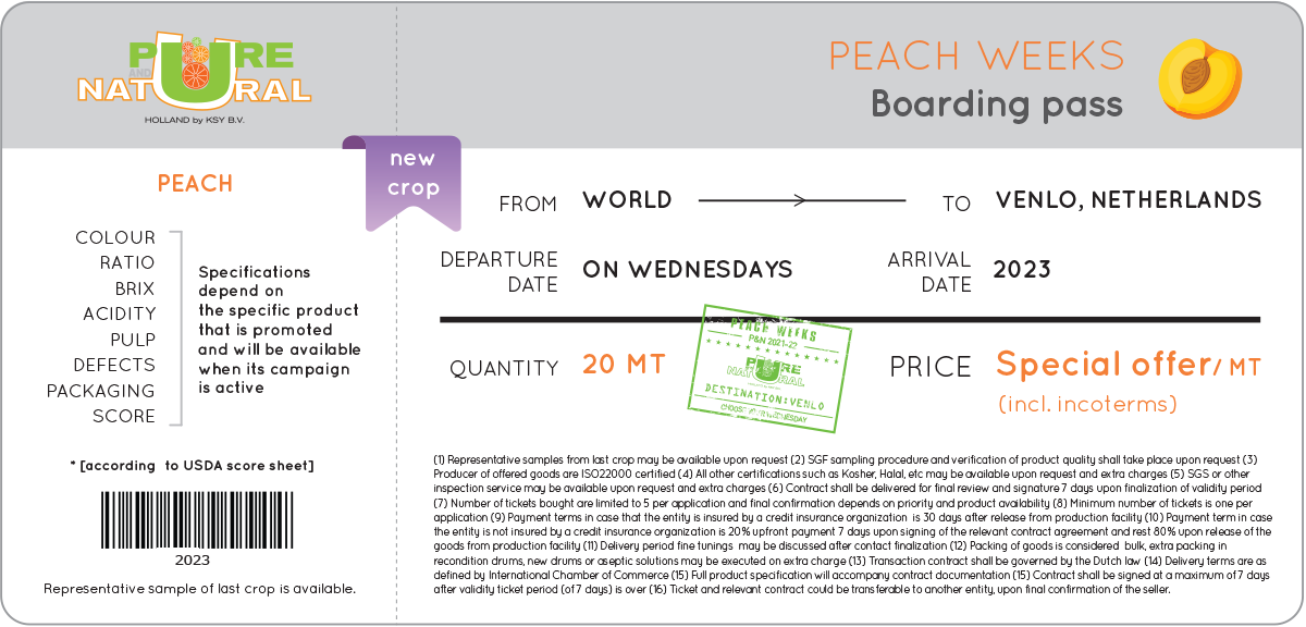 Peach week's ticket